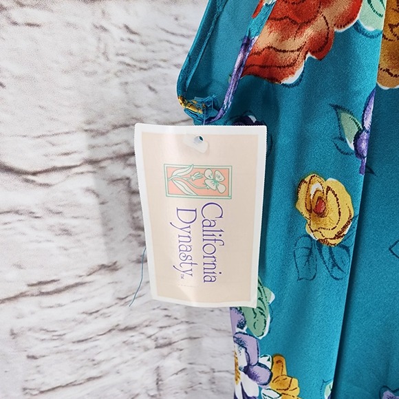 Vintage California Dynasty Satin Slip Dress Small Festival Fairy Floral Boho NWT - Picture 6 of 10